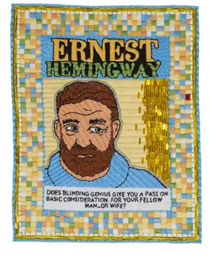 Michael Aaron McAllister - Ernest Hemingway - Hand Embroidery