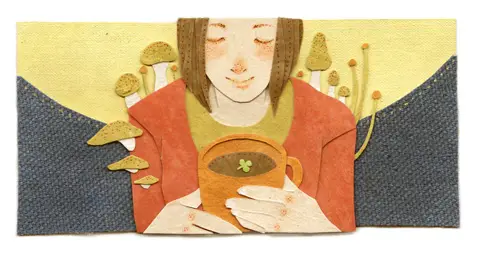 Miki Sato -  Natural Brew embroidered textile collage