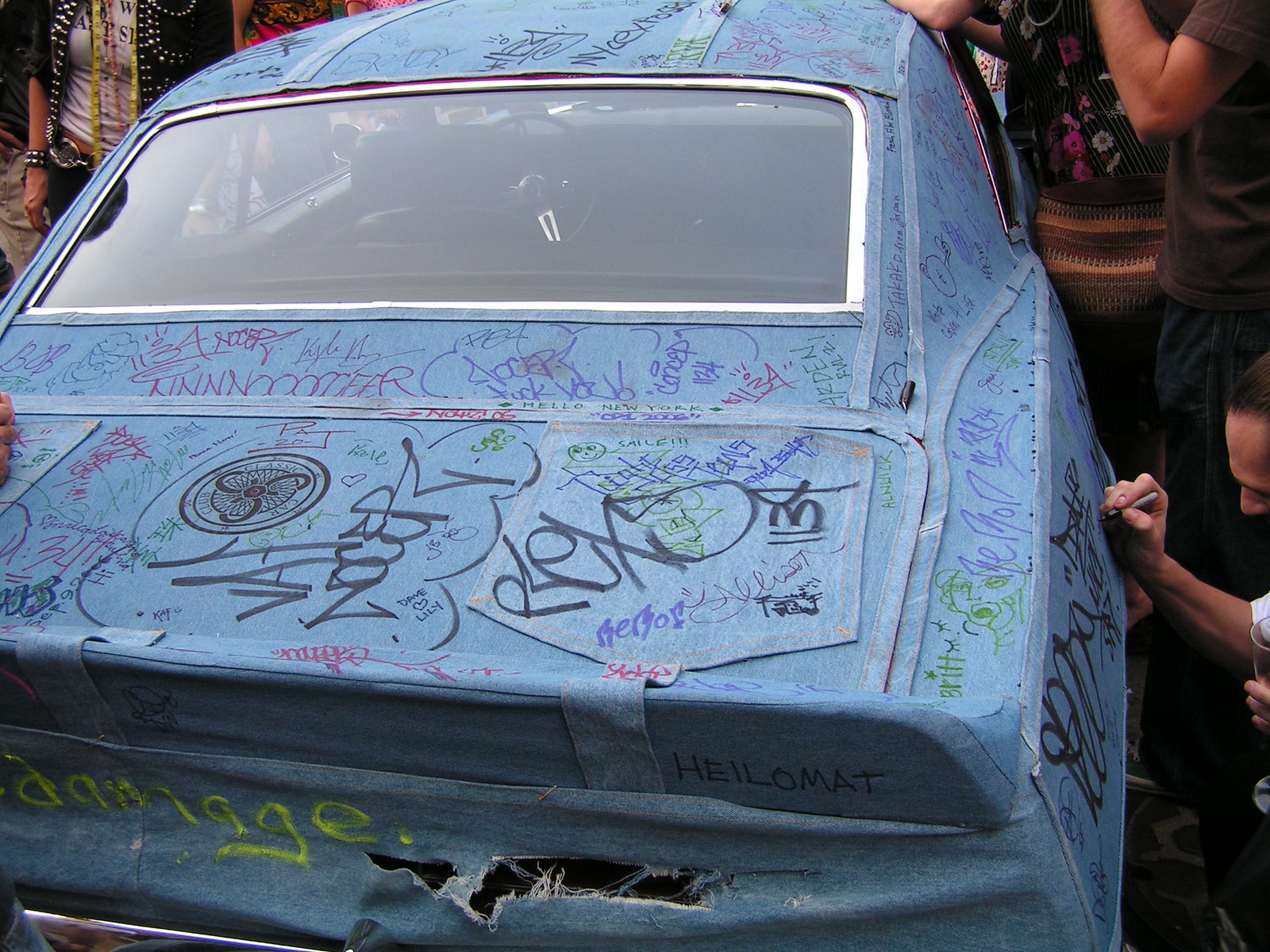 Denim Covered Car by Jason & Jill