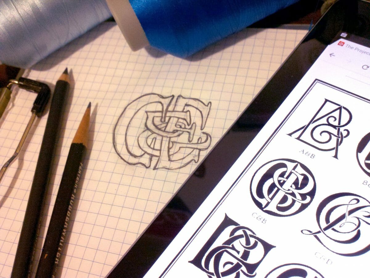 Erich Sketches Monograms from a traditional exemplar