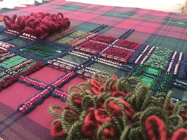 Beautiful Mess, progress detail, Shonaegh Stewart, Hand & Lock Prize for Embroidery