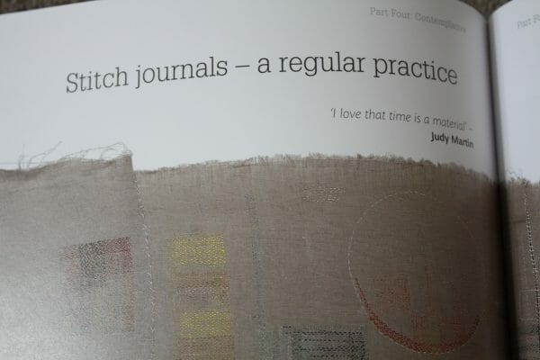 Slow Stitch by Claire Wellesley Smith describes how to create a stitch diary or journal.