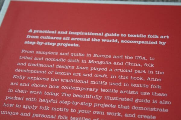 Textile Folk Art by Anne Kelly - introduction page pictured with text.