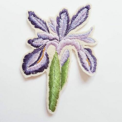 Embroidery by KG Design - Iris Patch - Hand Embroidery