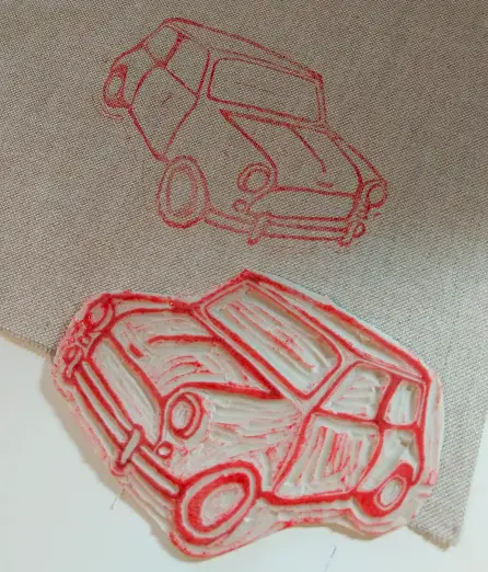 Craft rocks printed lino Mini