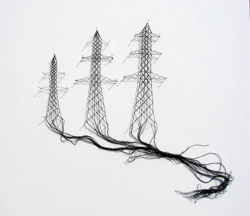 Élodie Antoine - Pylones - Bobbin lace - 2006