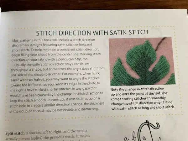Animal Embroidery Workbook Jessica Long satin stitch