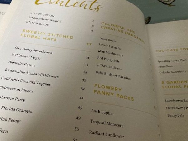 Beautiful embroidered accessories LM Brantman contents list